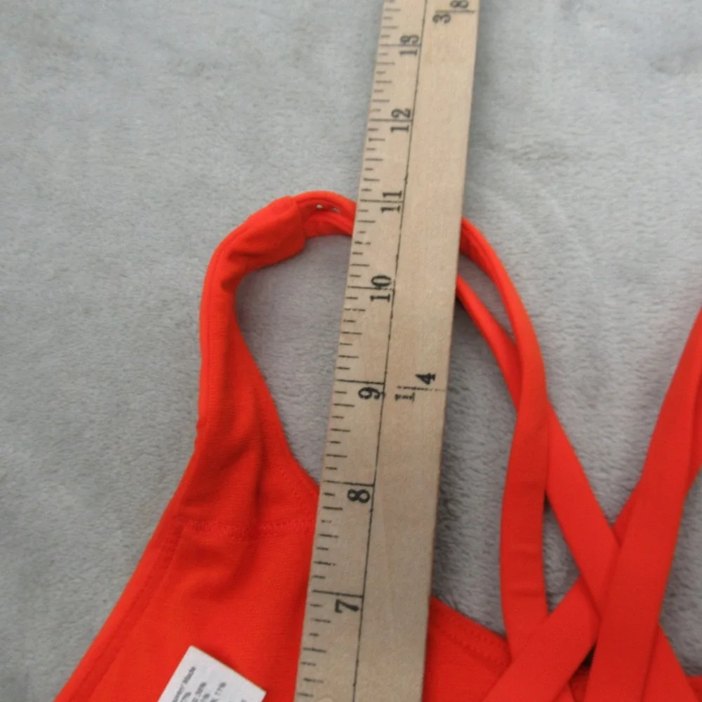 Lululemon Sports Bra‎ Womens 2 Orange Fitwall Denver Energy Longline Padded